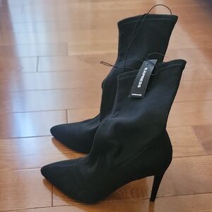 Express Black Stiletto Heeled Ankle Boots